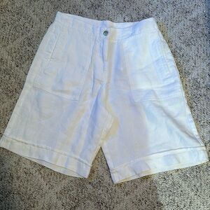 Poetry White Linen Shorts Size 6 NWT